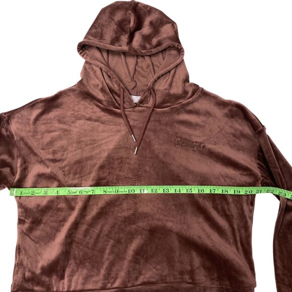 Danskin 2-Piece Velour Track Suit, Sz Large, Pinkish Brown Boxy Hoodie Jogger - Picture 6 of 16